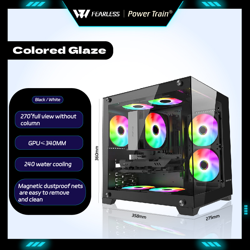 Retro Gaming Pc Case - علبة كمبيوتر للألعاب Power Train Colored