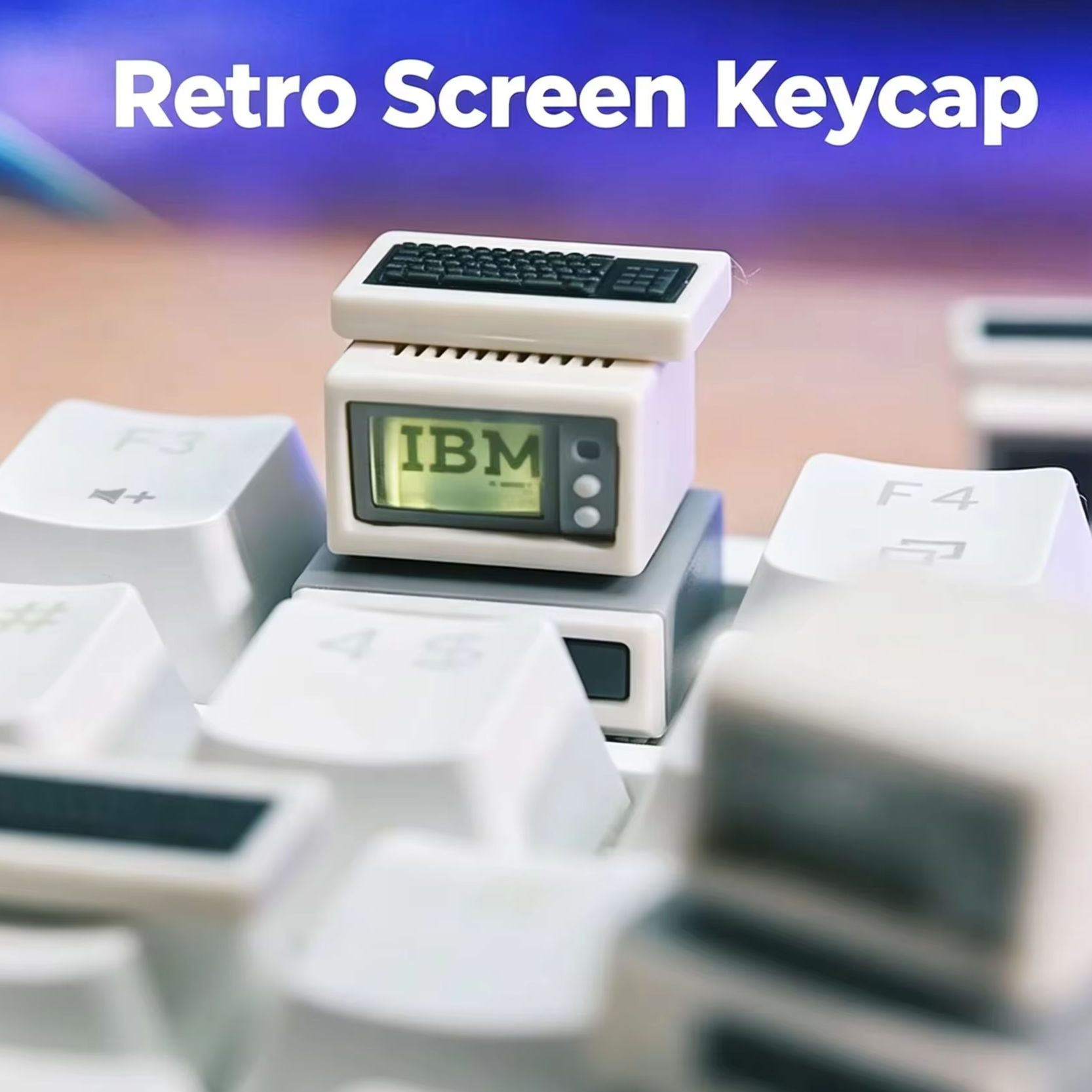 Retro Gaming Expo - غطاء مفتاح كمبيوتر بإضاءة خلفية بتصميم