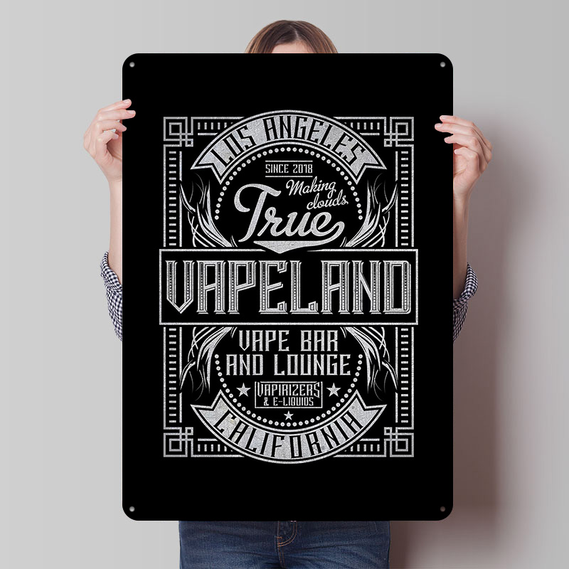Retro Gaming Island - Vape Land صفيح الملصقات للتخصيص جدار