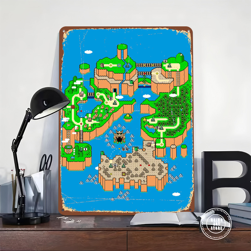 لافتة معدنية مخصصة بتصميم دينا - مراجعة Retro Gaming Island وسعره