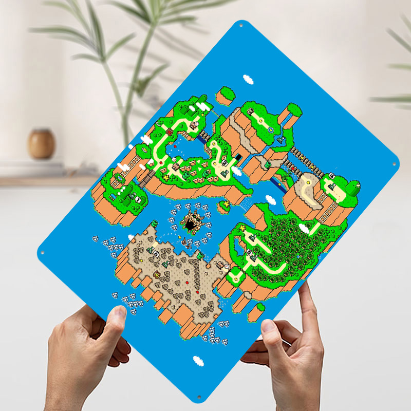 لافتة معدنية مخصصة بتصميم دينا - مراجعة Retro Gaming Island وسعره