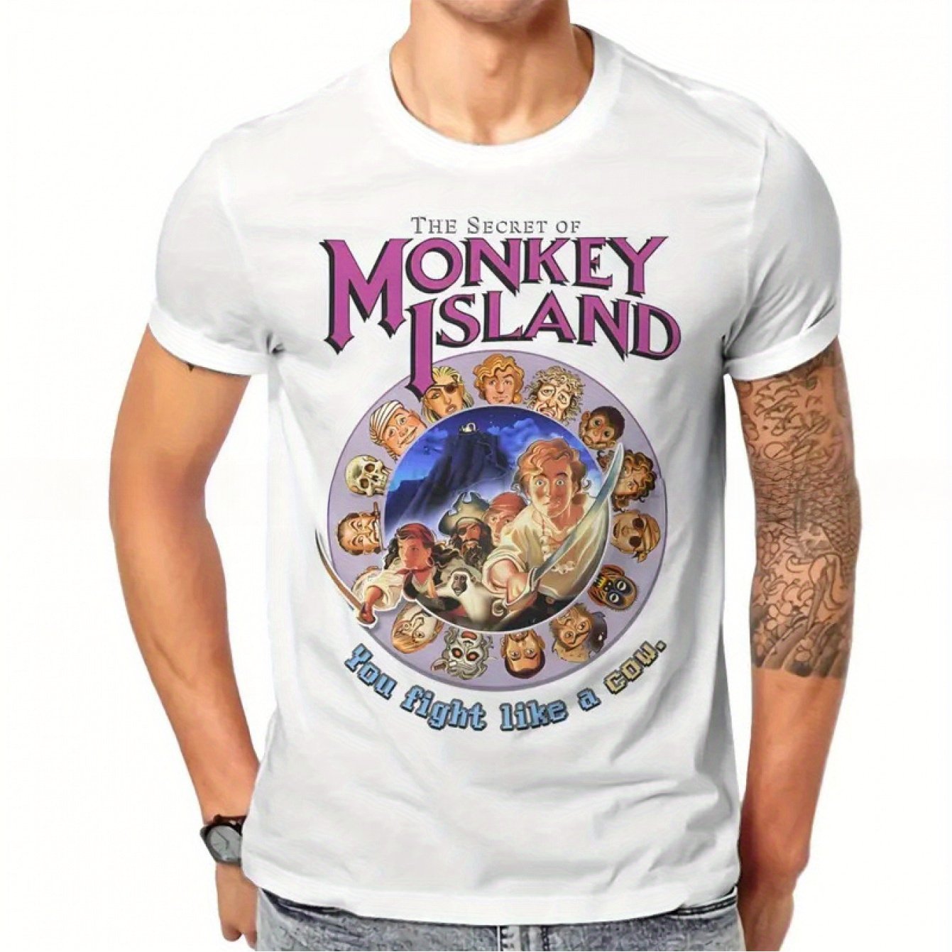تي شيرت رجالي Secret of Monkey - مراجعة Retro Gaming Island وسعره